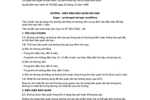 Tiêu chuẩn Việt Nam TCVN 4840:1989 (ST SEV 5222 – 85) về đường - Điều kiện bảo quản dài hạn do Ủy ban Khoa học và Kỹ thuật Nhà nước ban hành