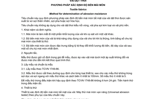 Tiêu chuẩn Việt Nam TCVN 5445:1991 về Vải dệt thoi - Phương pháp xác định độ bền mài mòn do Ủy ban Khoa học Nhà nước ban hành