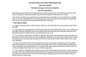 Tiêu chuẩn Việt Nam TCVN 5684:1992 về An toàn cháy các công trình xăng dầu - Yêu cầu chung do Ủy ban Khoa học và Nhà nước ban hành