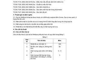 Tiêu chuẩn ngành 24 TCN 01:2004 về da bò Wetblue – Yêu cầu kỹ thuật – Phương pháp thử